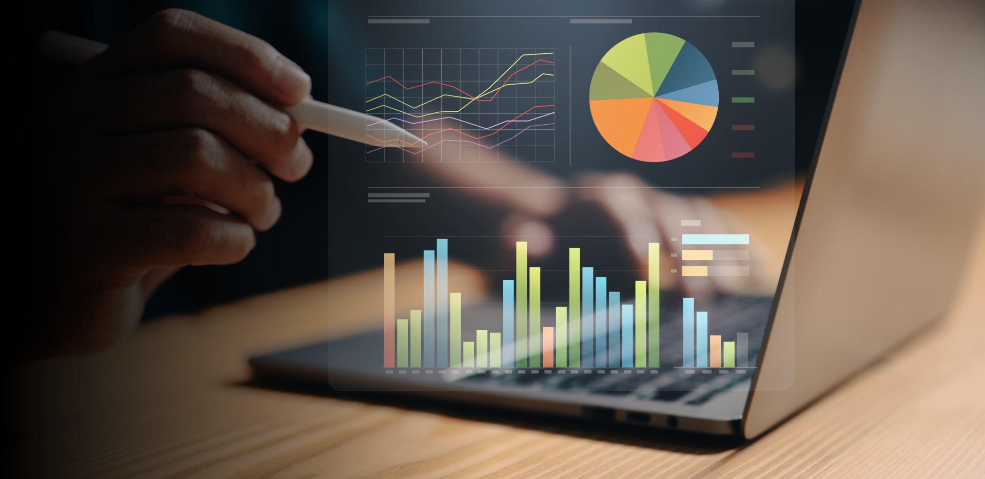 A visualization of business data
